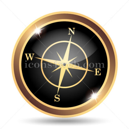Compass gold icon. - Website icons