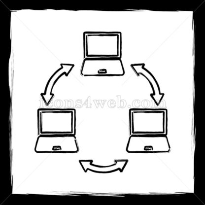 Computer network sketch icon. - Website icons
