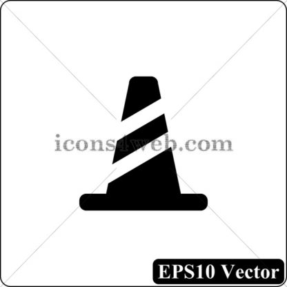 Cone black icon. EPS10 vector. - Website icons