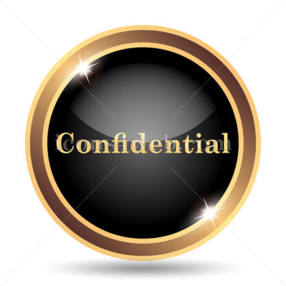 Confidential gold icon. - Website icons