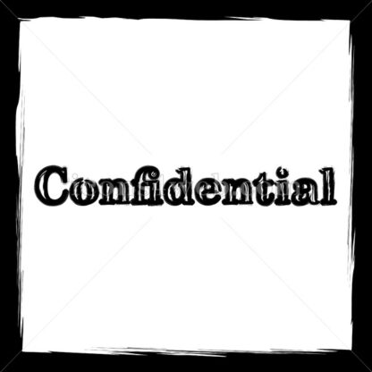 Confidential sketch icon. - Website icons