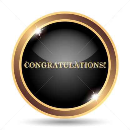 Congratulations gold icon. - Website icons