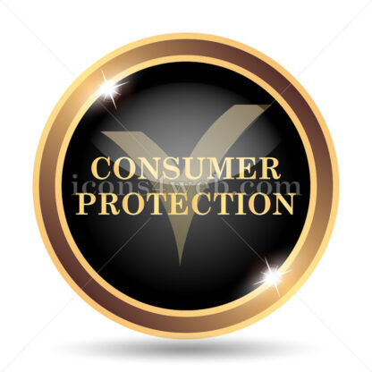 Consumer protection gold icon. - Website icons