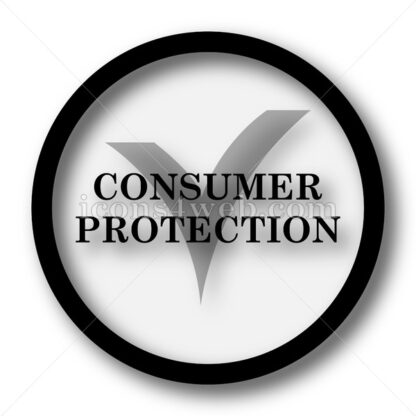 Consumer protection simple icon. Consumer protection simple button. - Website icons