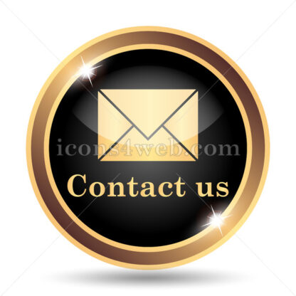 Contact us gold icon. - Website icons