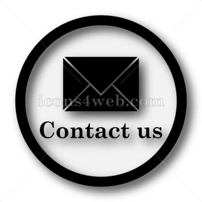 Contact us simple icon. Contact us simple button. - Website icons
