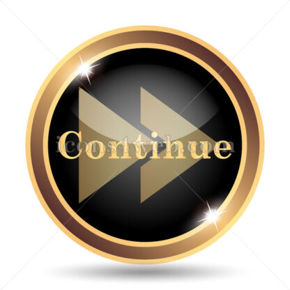 Continue gold icon. - Website icons