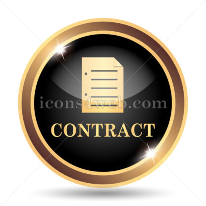 Contract gold icon. - Website icons