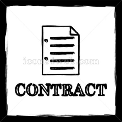 Contract sketch icon. - Website icons