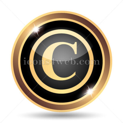 Copyright gold icon. - Website icons