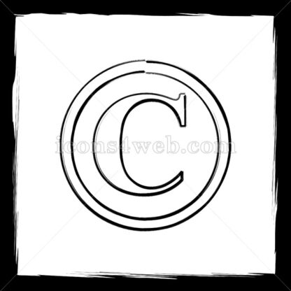Copyright sketch icon. - Website icons