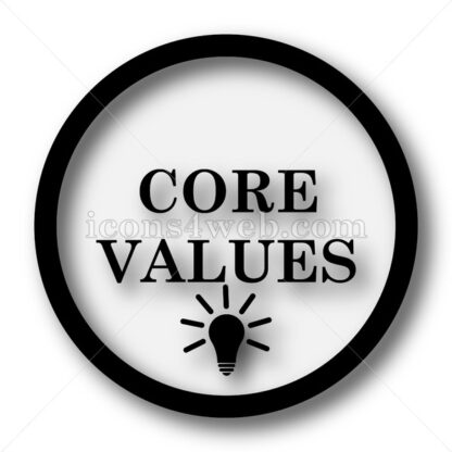 Core values simple icon. Core values simple button. - Website icons