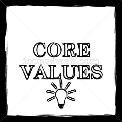 Core values sketch icon. - Website icons