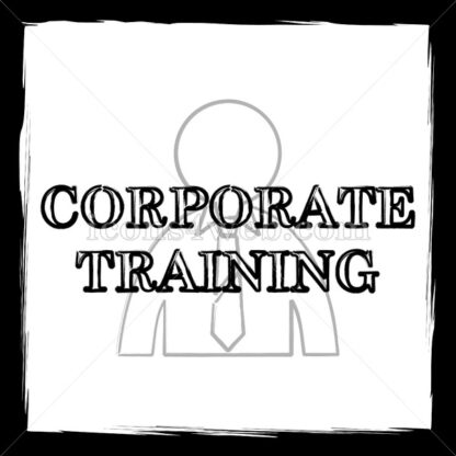Corporate training sketch icon. - Website icons