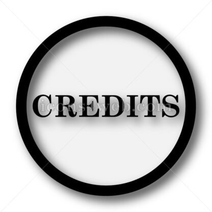 Credits simple icon. Credits simple button. - Website icons