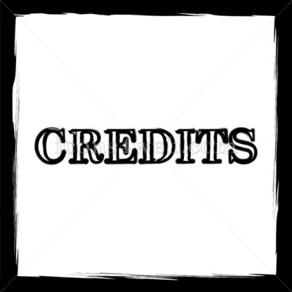 Credits sketch icon. - Website icons