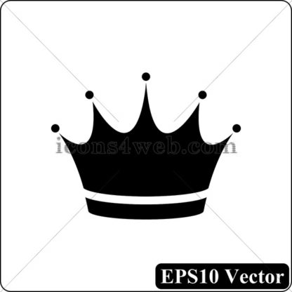 Crown black icon. EPS10 vector. - Website icons