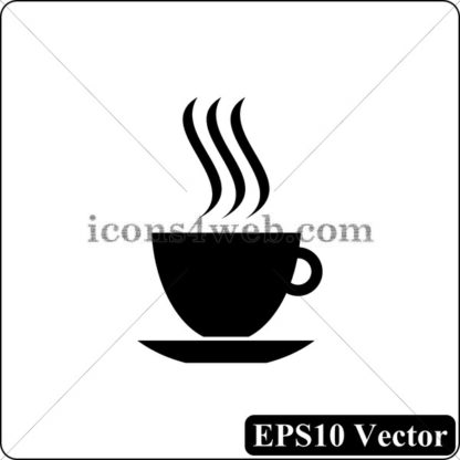 Cup black icon. EPS10 vector. - Icons for website