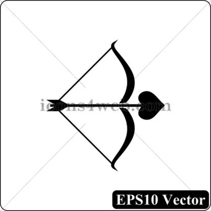 Cupid black icon. EPS10 vector. - Website icons