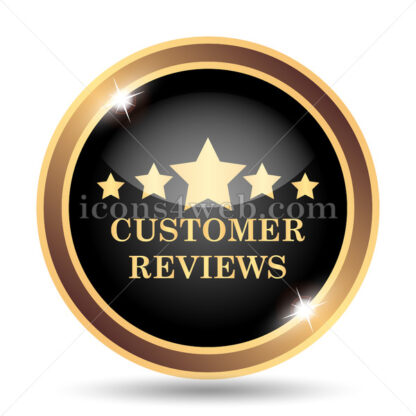 Customer reviews gold icon. - Website icons