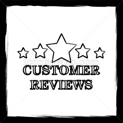 Customer reviews sketch icon. - Website icons