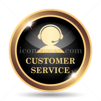Customer service gold icon. - Website icons