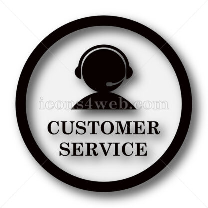 Customer service simple icon. Customer service simple button. - Website icons