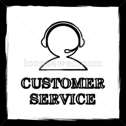 Customer service sketch icon. - Website icons