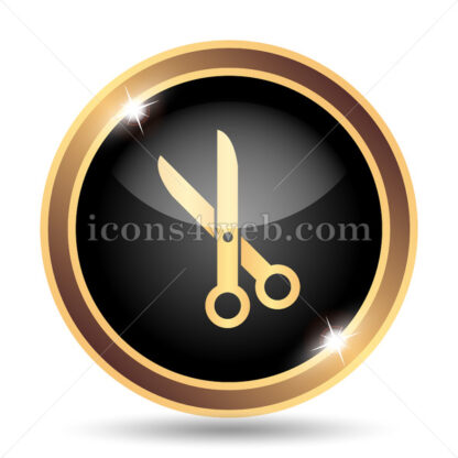 Cut gold icon. - Website icons
