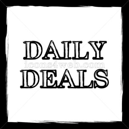 Daily deals sketch icon. - Website icons