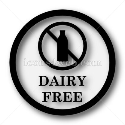 Dairy free simple icon. Dairy free simple button. - Website icons