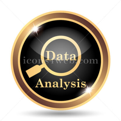 Data analysis gold icon. - Website icons