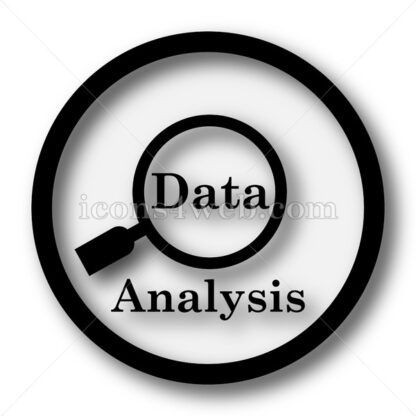 Data analysis simple icon. Data analysis simple button. - Website icons