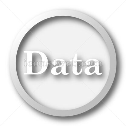 Data white icon. Data white button - Website icons