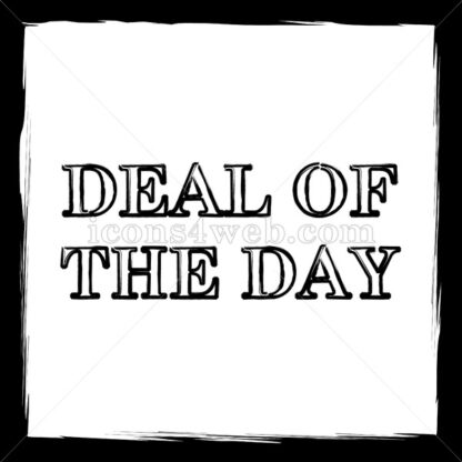 Deal of the day sketch icon. - Website icons