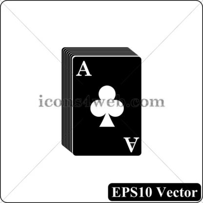 Deck of cards black icon. EPS10 vector. - Website icons