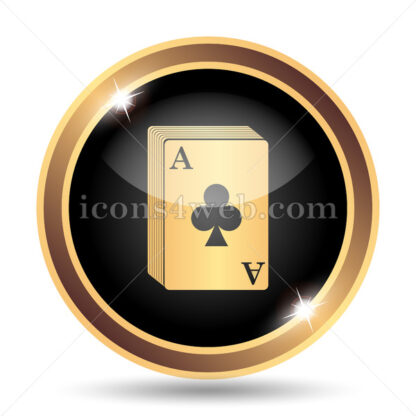 Deck of cards gold icon. - Website icons