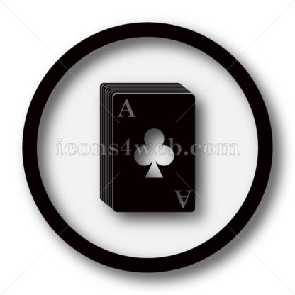 Deck of cards simple icon. Deck of cards simple button. - Website icons