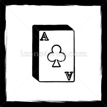 Deck of cards sketch icon. - Website icons