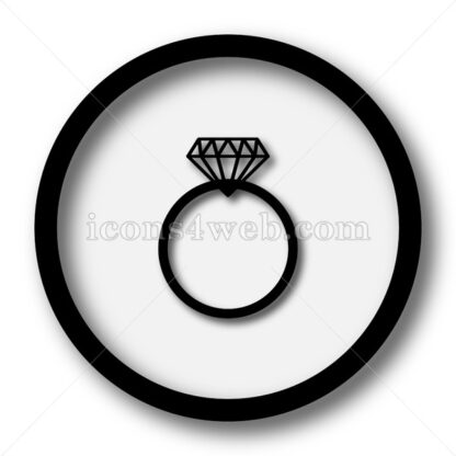 Diamond ring simple icon. Diamond ring simple button. - Website icons