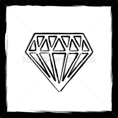 Diamond sketch icon. - Website icons