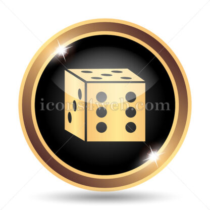 Dice gold icon. - Website icons