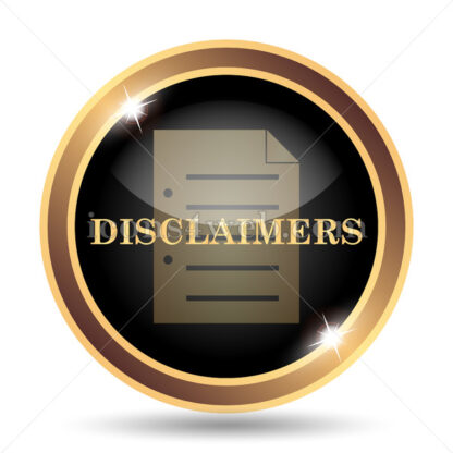Disclaimers gold icon. - Website icons