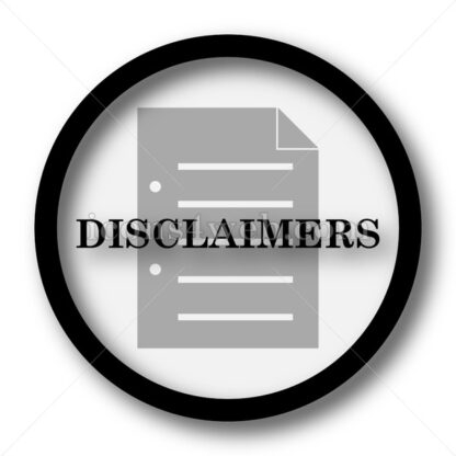 Disclaimers simple icon. Disclaimers simple button. - Website icons