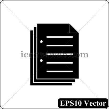 Document black icon. EPS10 vector. - Website icons