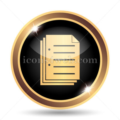 Document gold icon. - Website icons