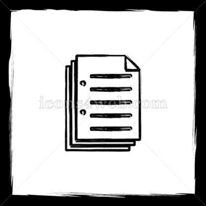 Document sketch icon. - Website icons