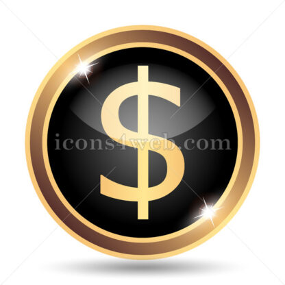 Dollar gold icon. - Website icons