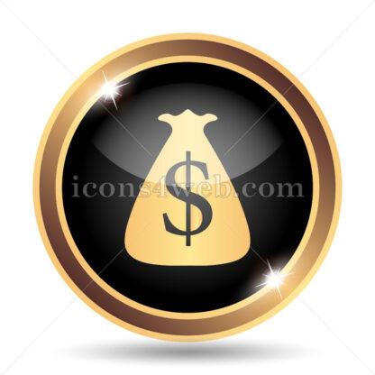 Dollar sack gold icon. - Website icons