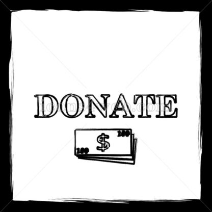 Donate sketch icon. - Website icons